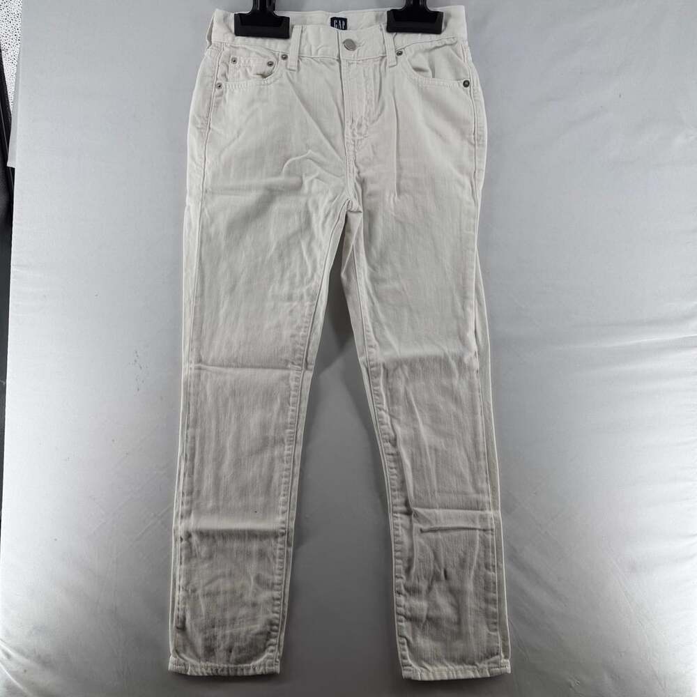 0420 Gap Denim Best Girlfriend Jeans Women's Size 24 Regular Optic White